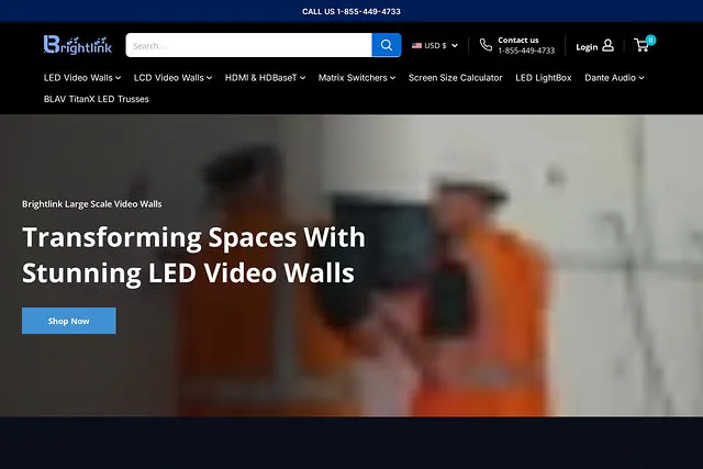 BrightlinkAV.com website screenshot