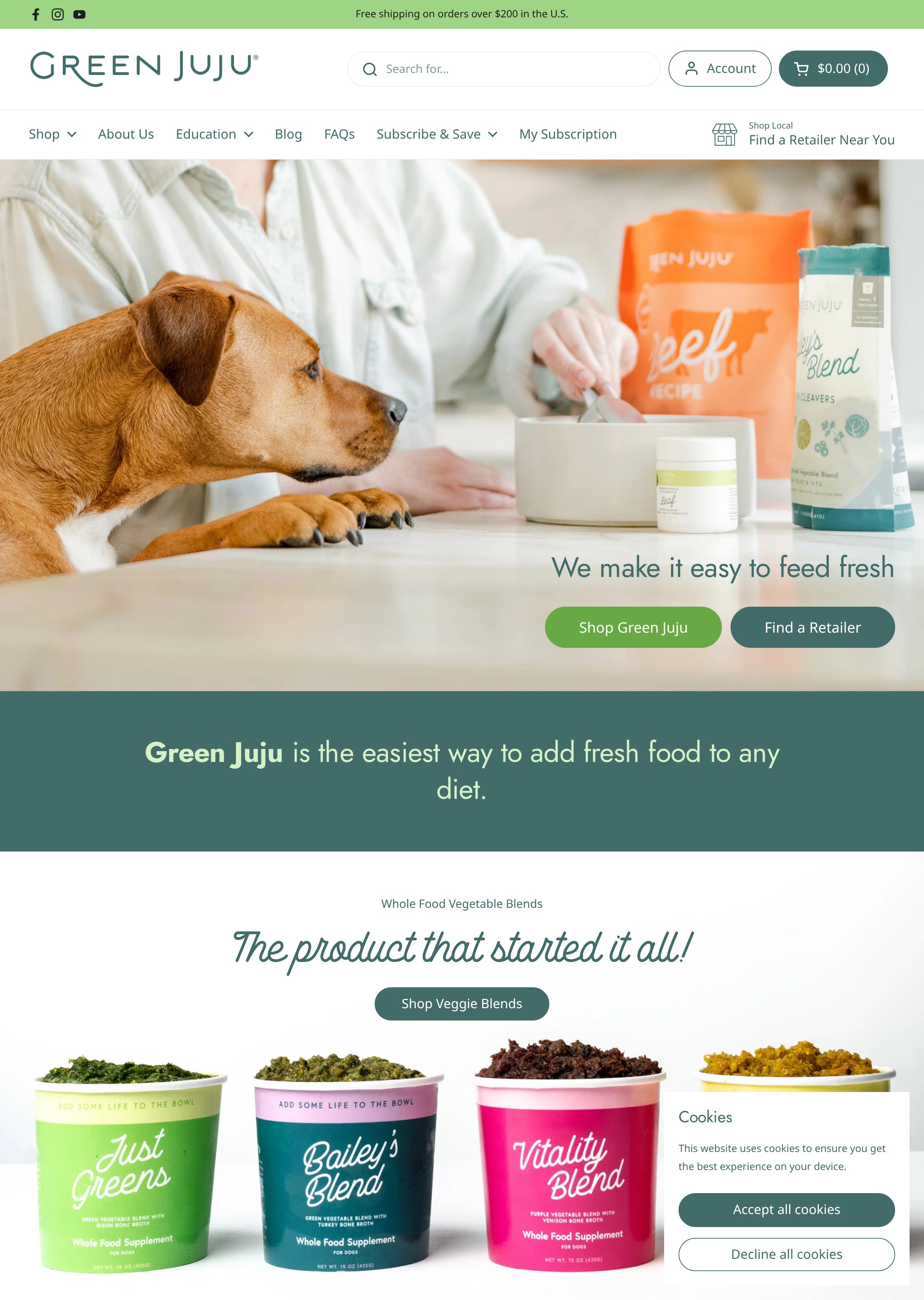 GreenJuju.com website screenshot