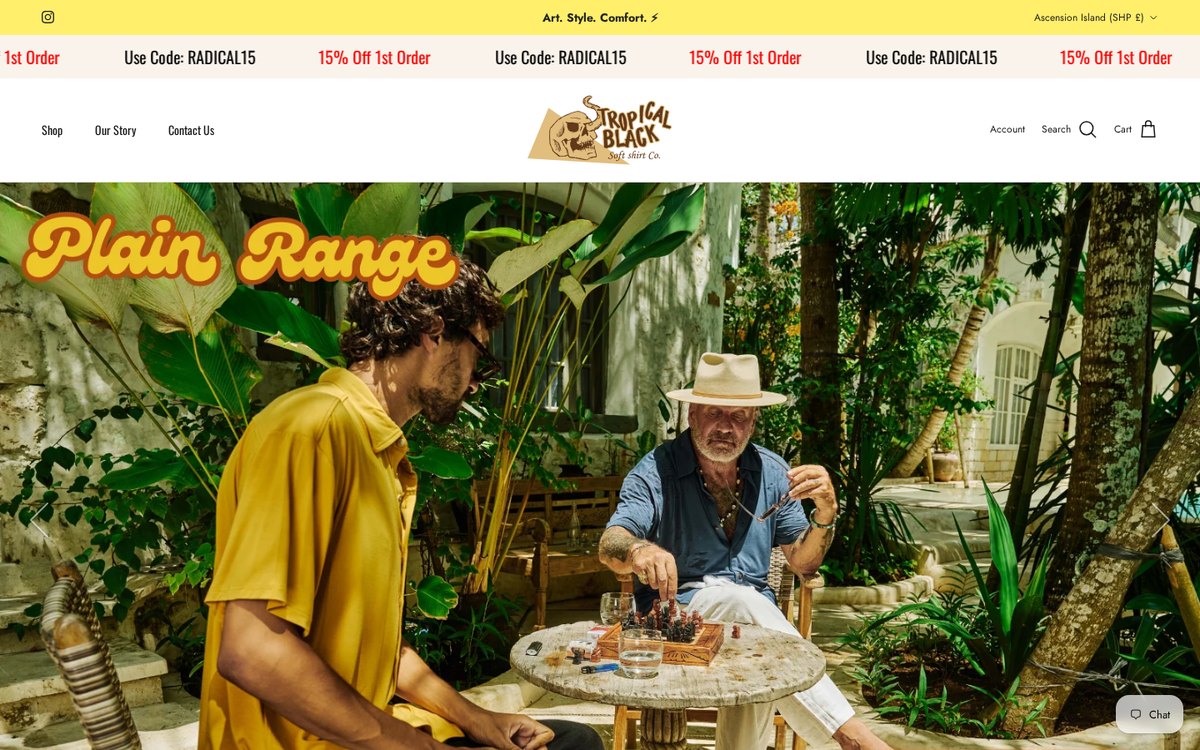 TropicalBlack.com.au website screenshot