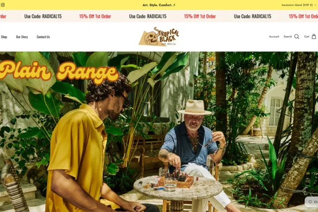 TropicalBlack.com.au website screenshot