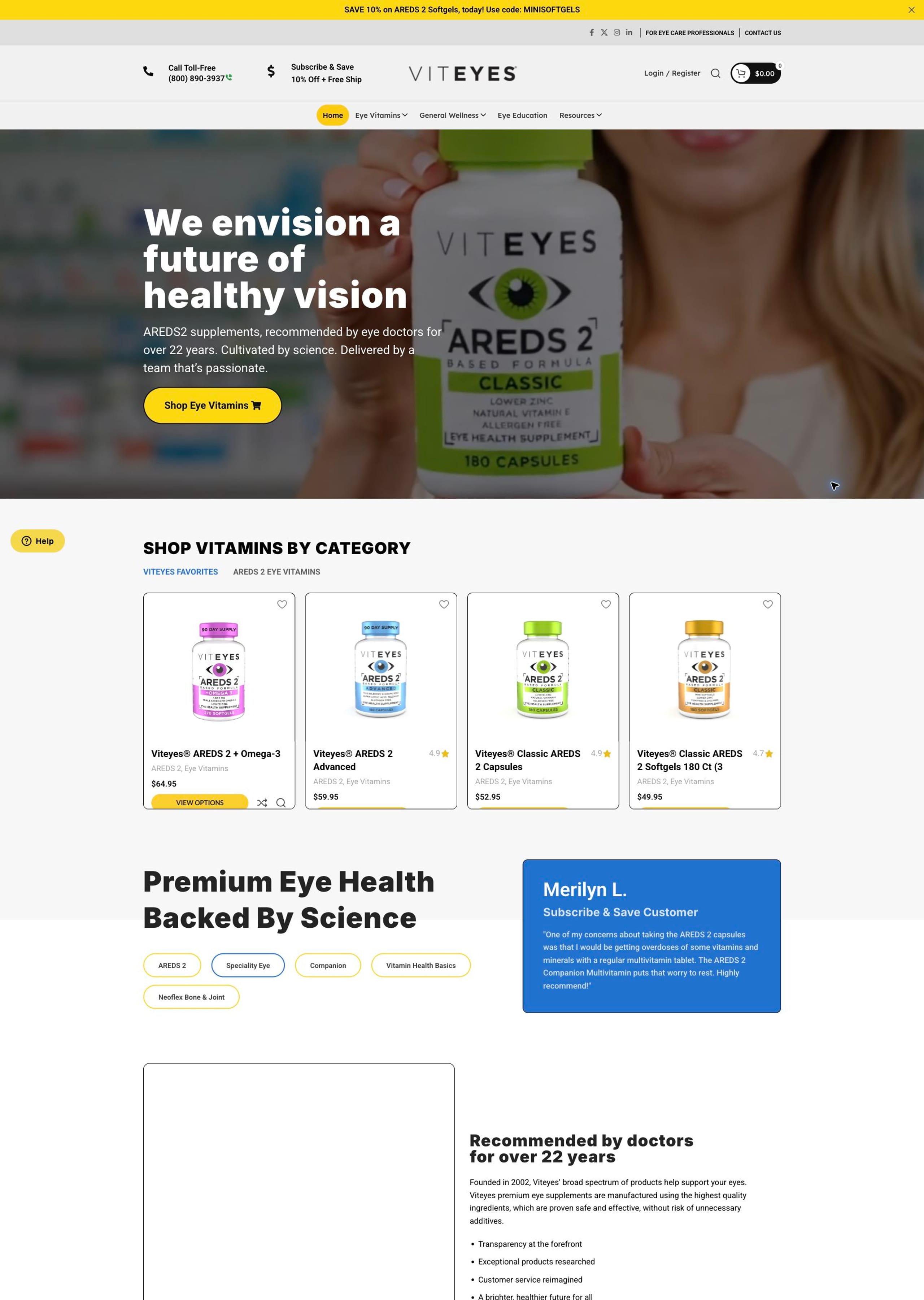 Viteyes.com website screenshot